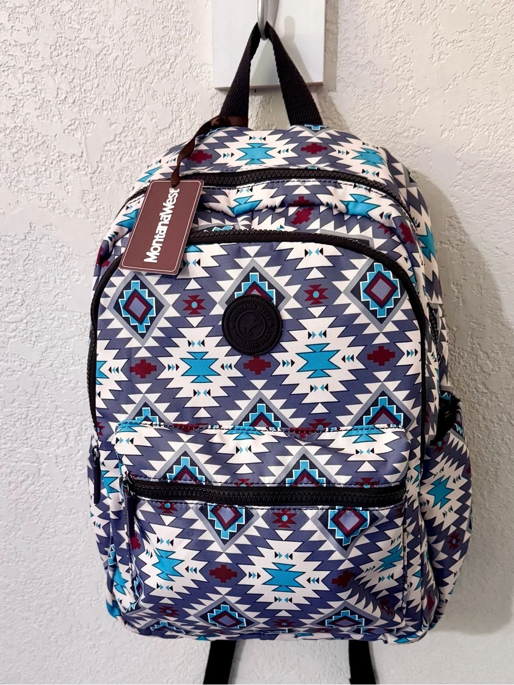 Montana West Blue Aztec Print Backpack